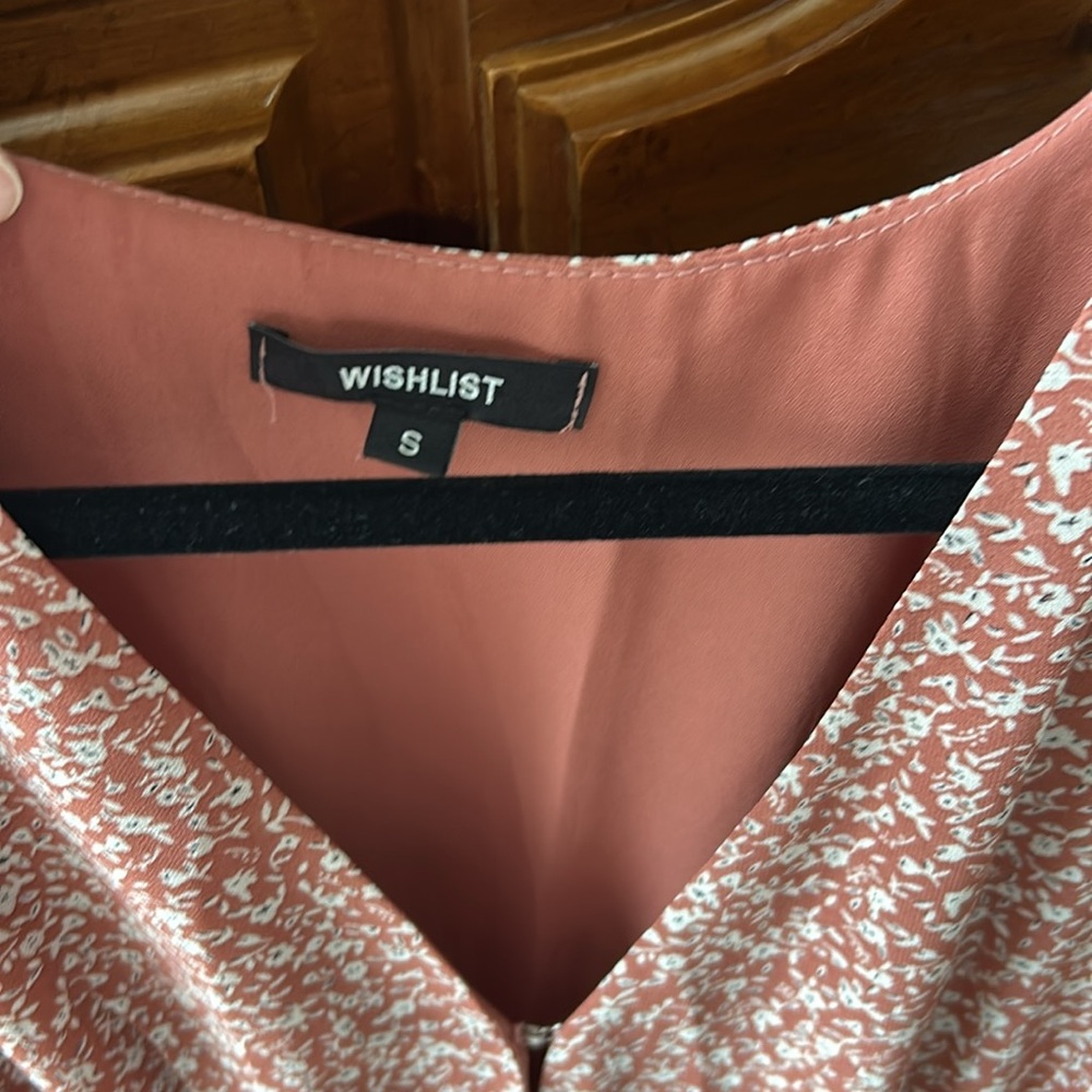 Wishlist Size Small Ditzy Print Chiffon Lined Dre… - image 3